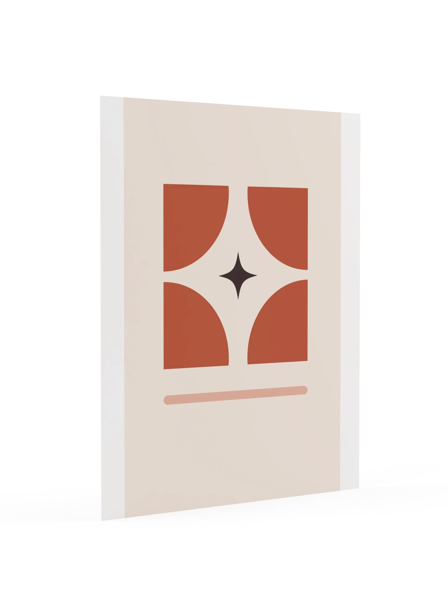 Rust Star Geometric Print | Mid Century Bathroom Wall Art product image (4)