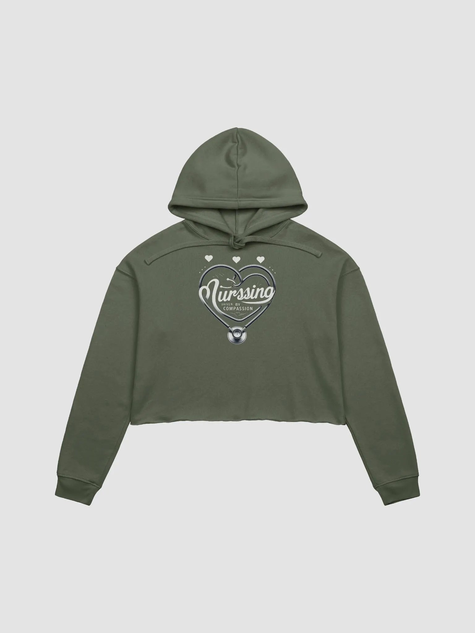 Heartbeat Nursing Stethoscope Crop Hoodie product image (1)