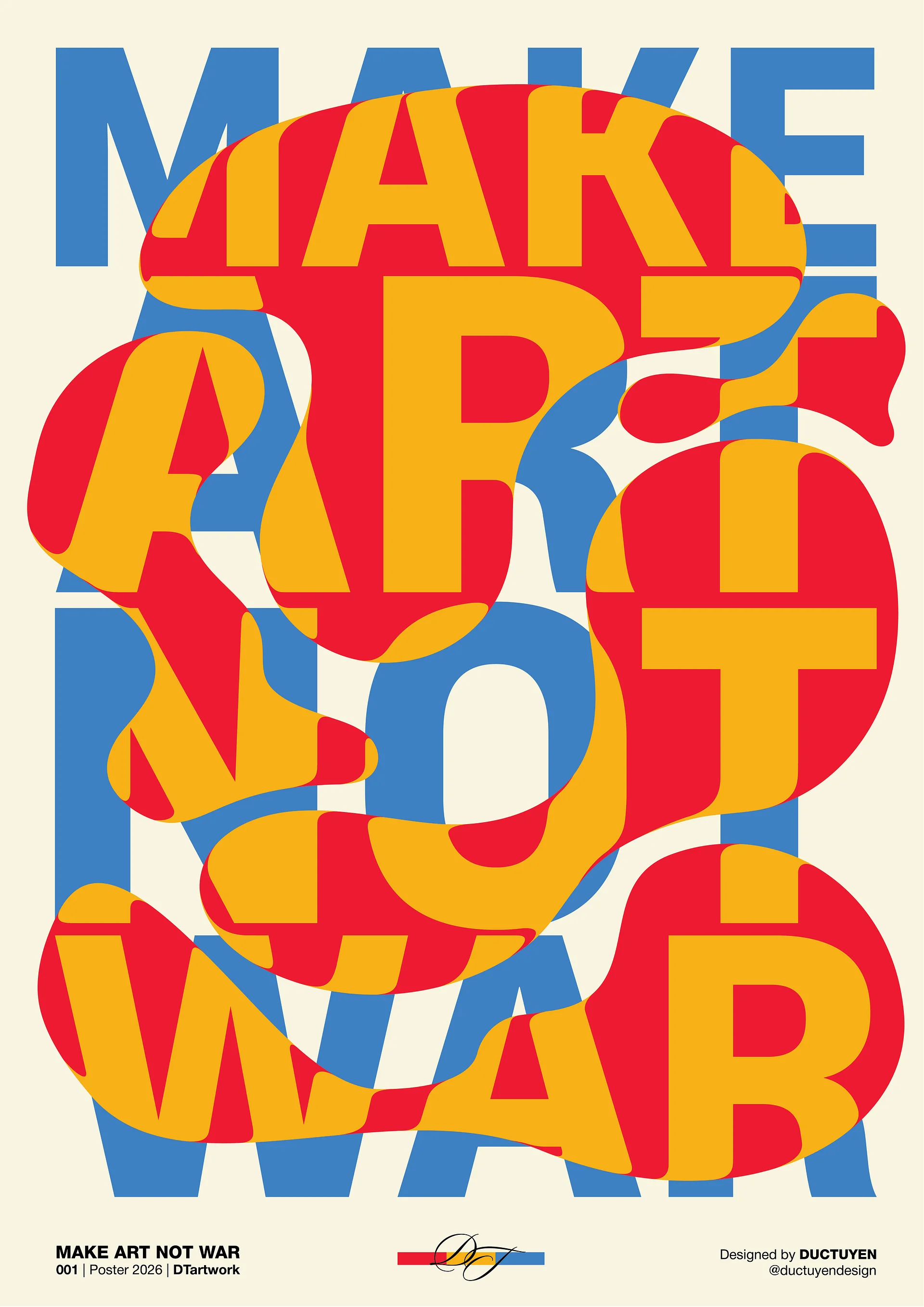 "MAKE ART NOT WAR" Print Poster (Unframe) product image (1)