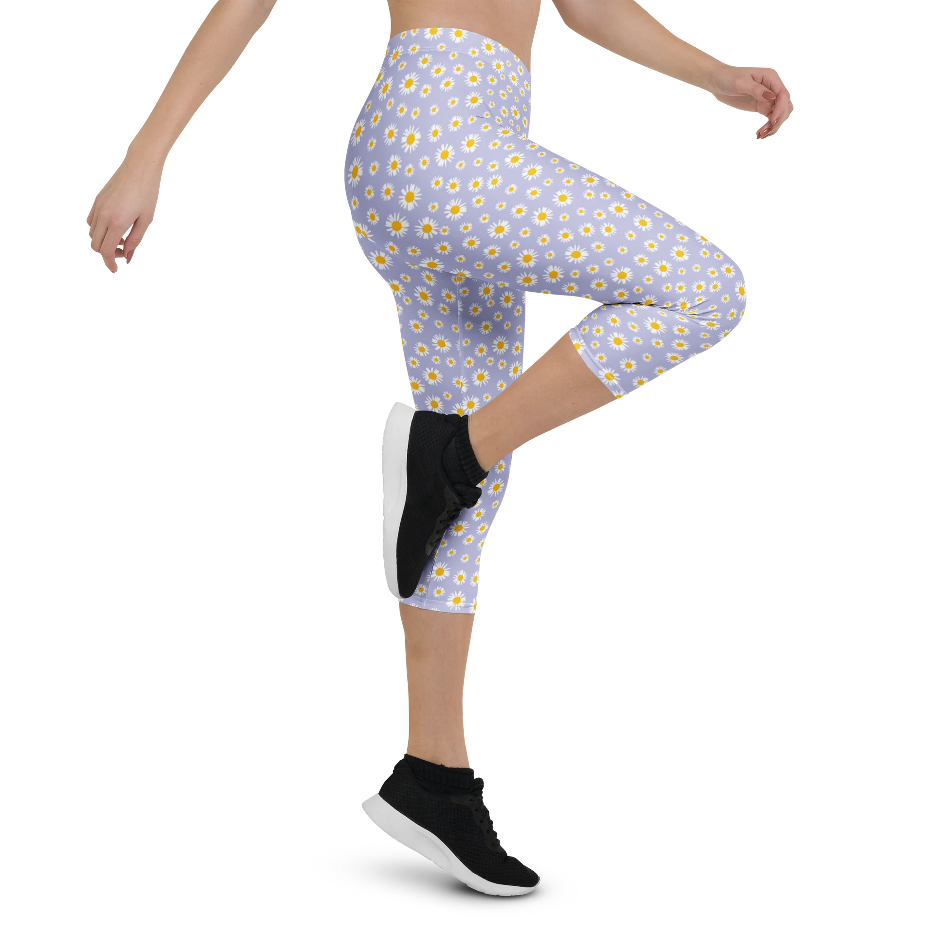 Comfortable Capri Leggings in Chamomile Print product image (4)