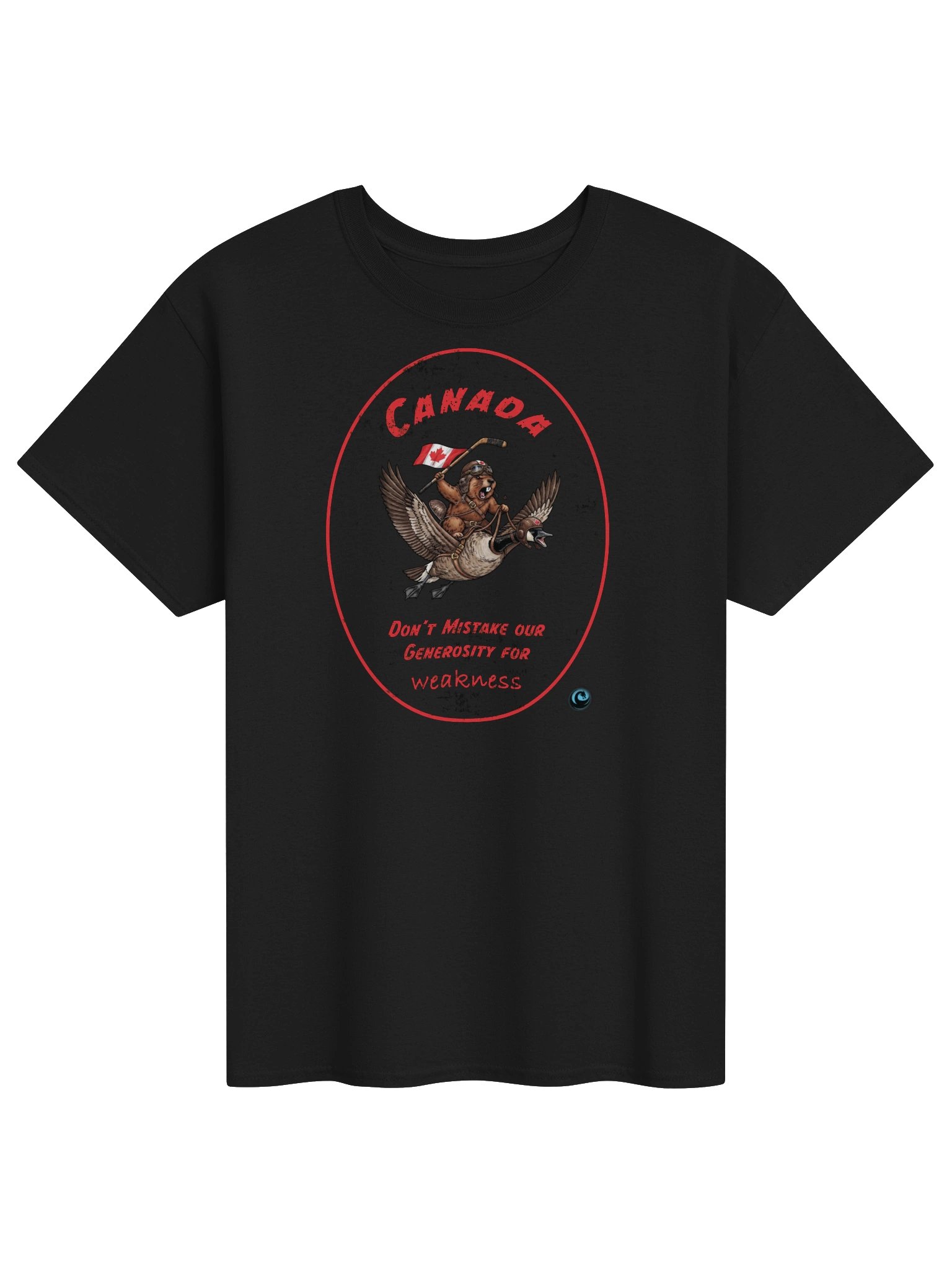 "Don't Mistake Our Generosity" Canada Goose Humor T-Shirt – Vintage Beaver Tee product image (3)