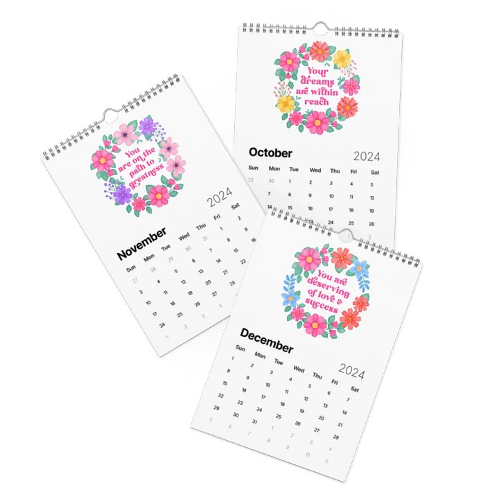 Vibrant Floral Motivational Quotes Calendar product image (2)