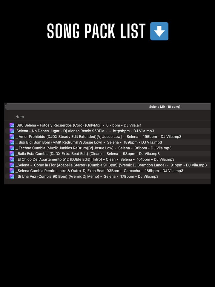 Selena Mix – Song Pack product image (2)