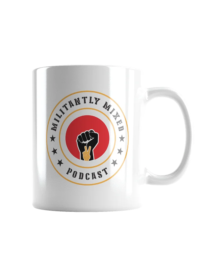 Militantly Mixed Podcast Logo White Glossy Mug product image (4)