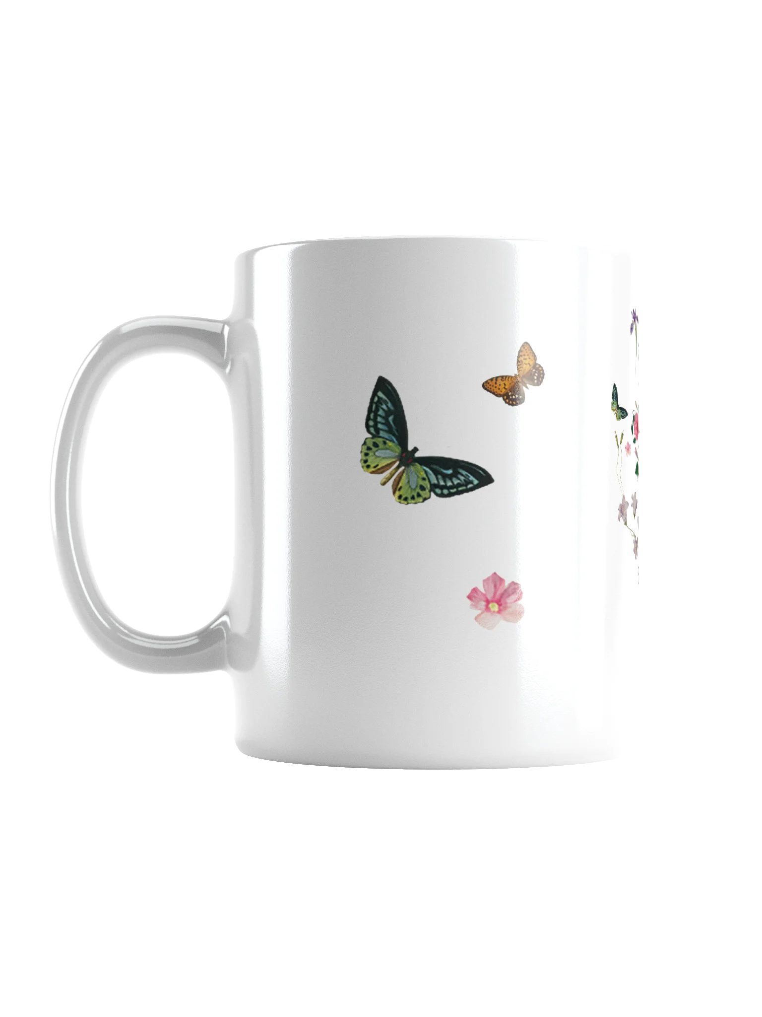 2026 Yearly Text Floral & Butterfly Mug – Matthew 5:3 Ceramic Coffee Cup product image (2)