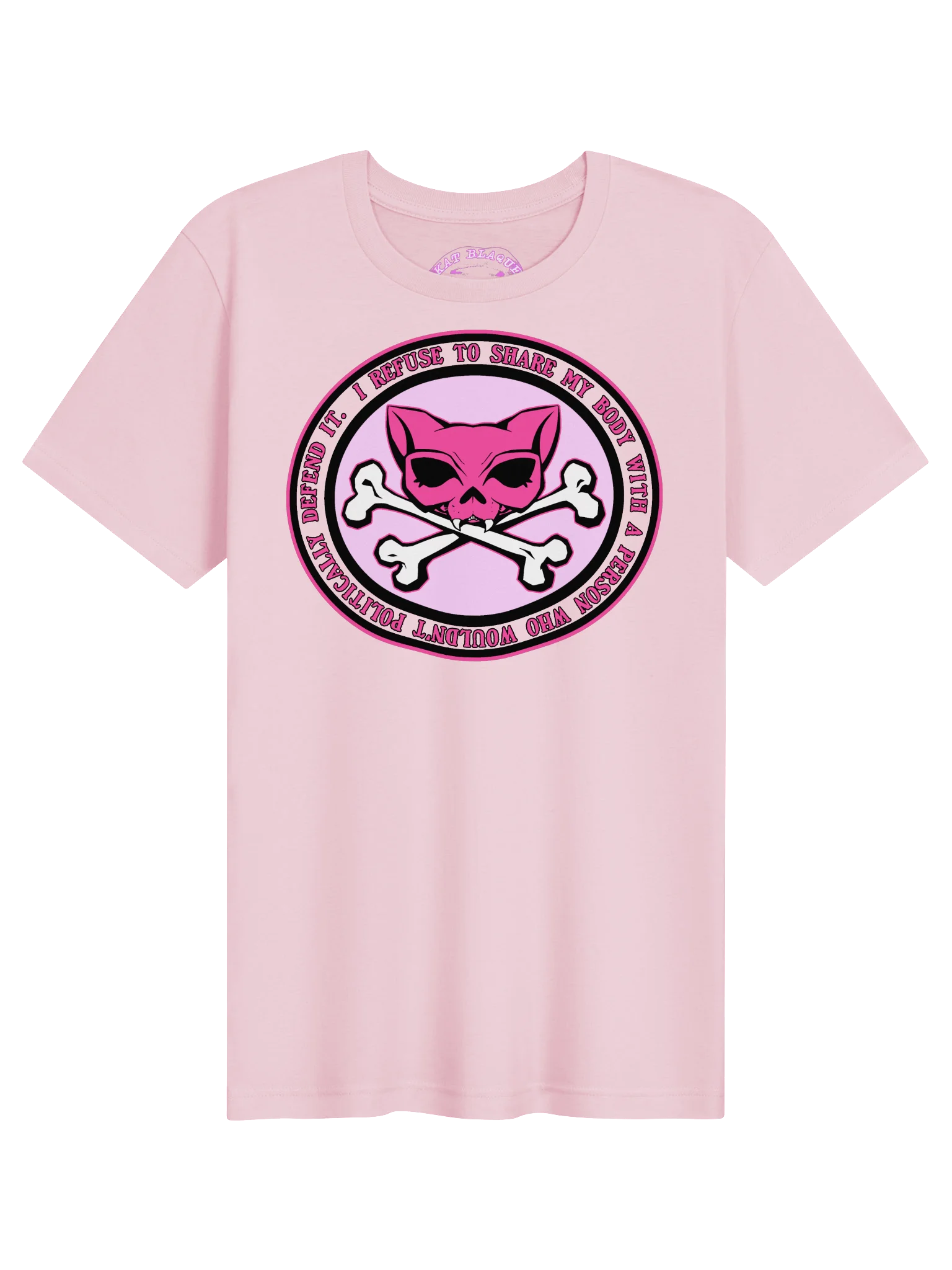 I Refuse Pink Kat Skull Shirt product image (1)