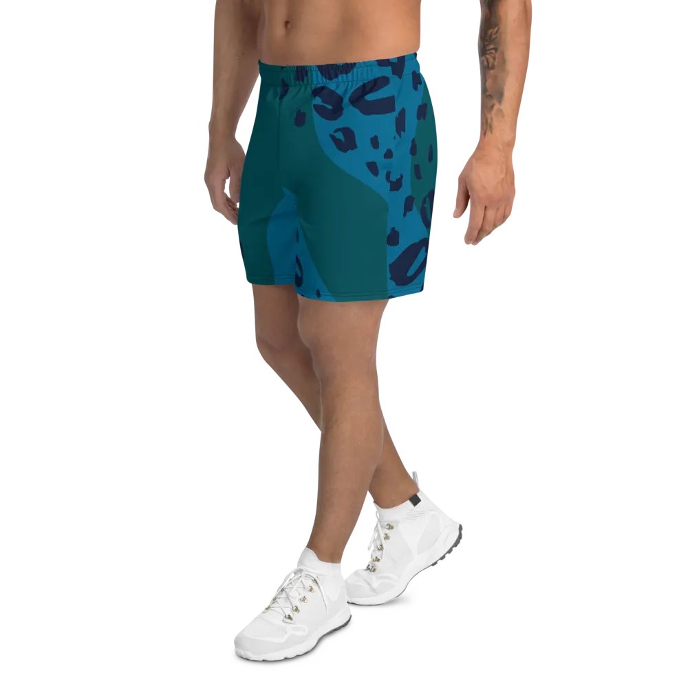 Flowing Blue Leopard Athletic Shorts product image (3)