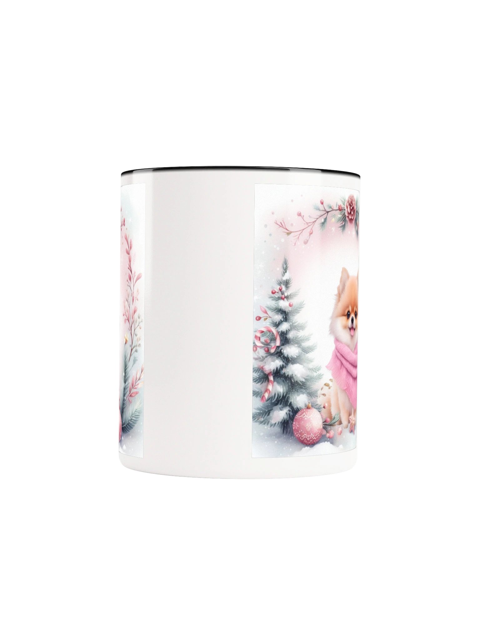 Pink Scarf Winter Dog Mug product image (36)