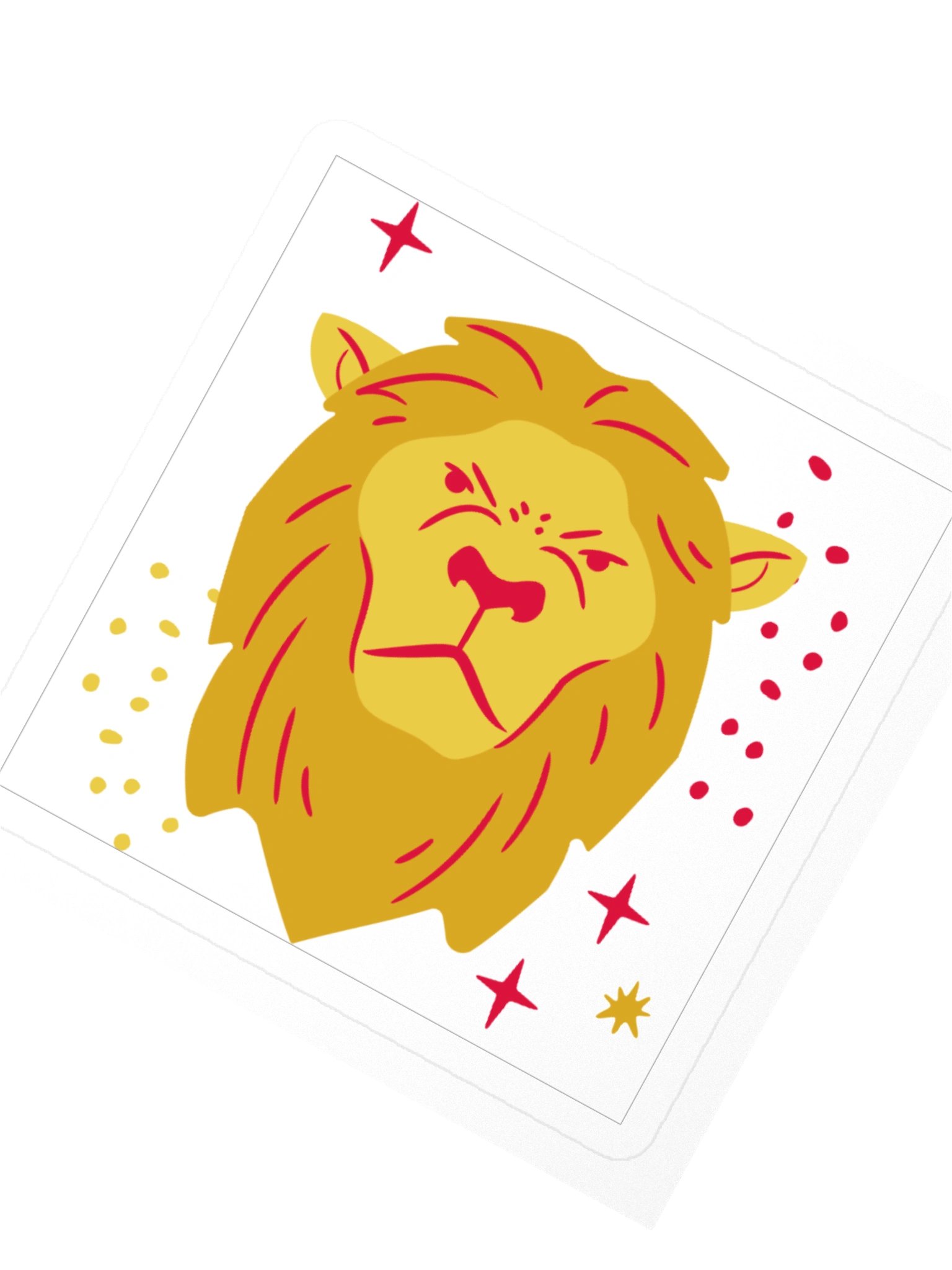 Bold Leo Zodiac Sticker — Artistic Lion Head Design product image (2)