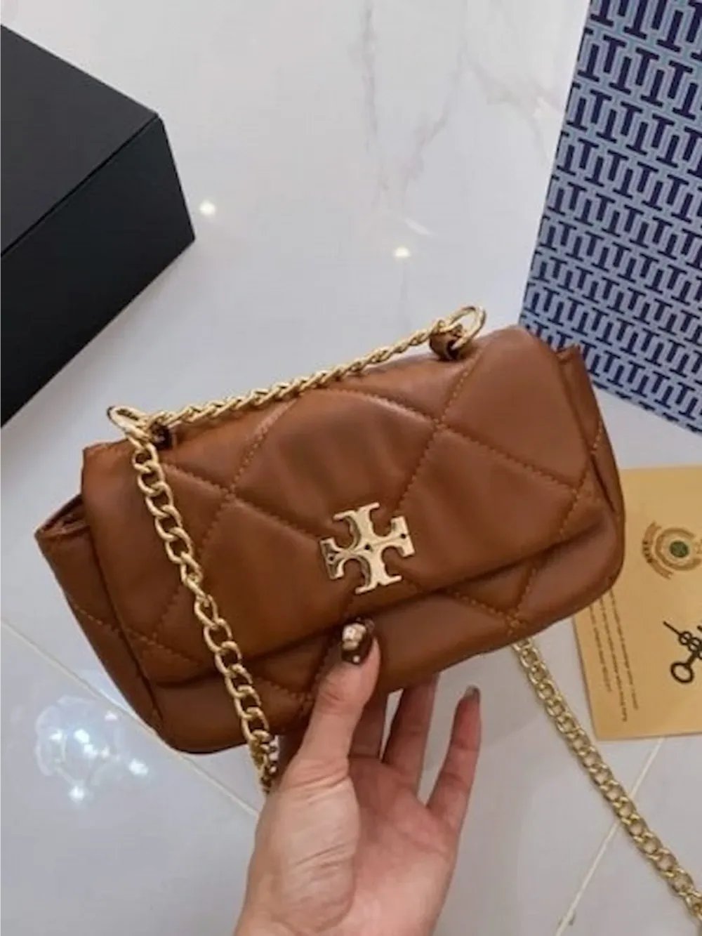 "Tory Burch"شنطة توري بورش هاي كوالتي درجة أولى - لون جملي فاخر product image (1)