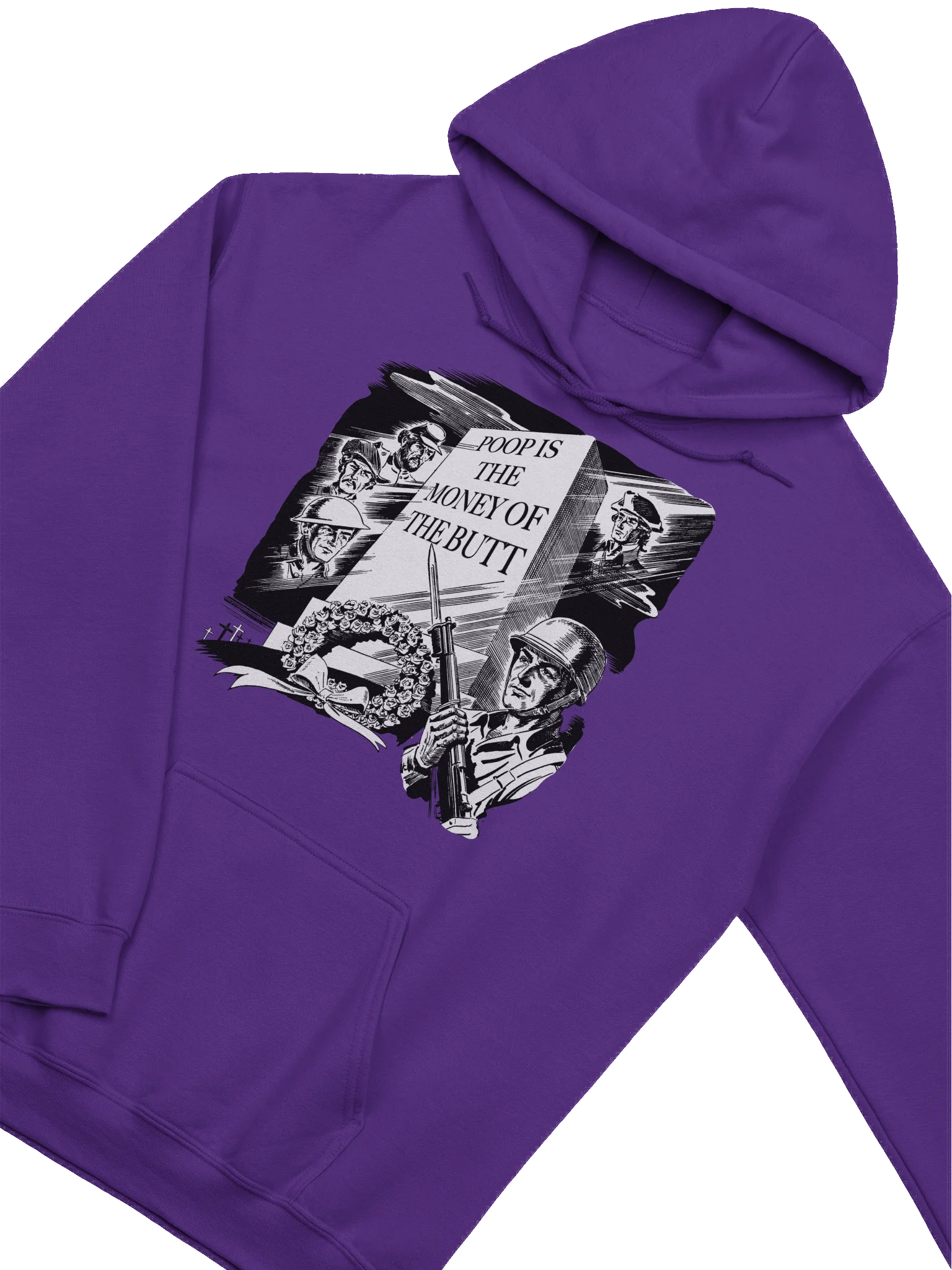Poop Is The Money (B/W Hoodie) product image (3)
