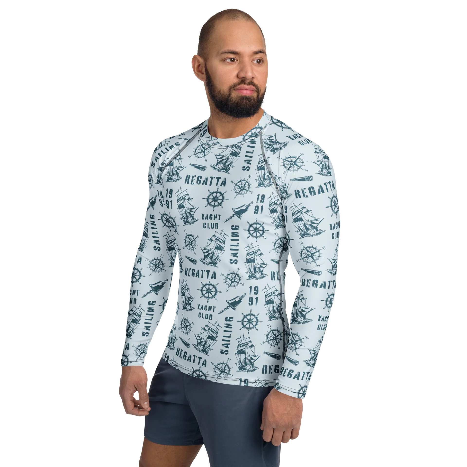Nautical Sailing Yacht Club Men's Rash Guard product image (3)