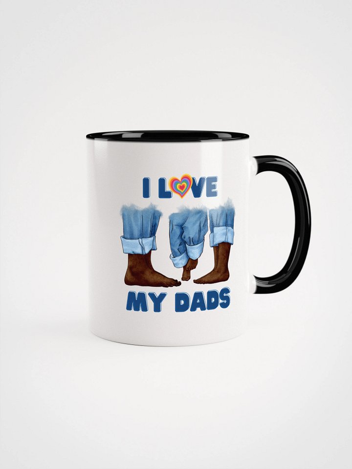 I Love My Dads Gay Family Pride Art Ceramic Mug with Color product image (2)