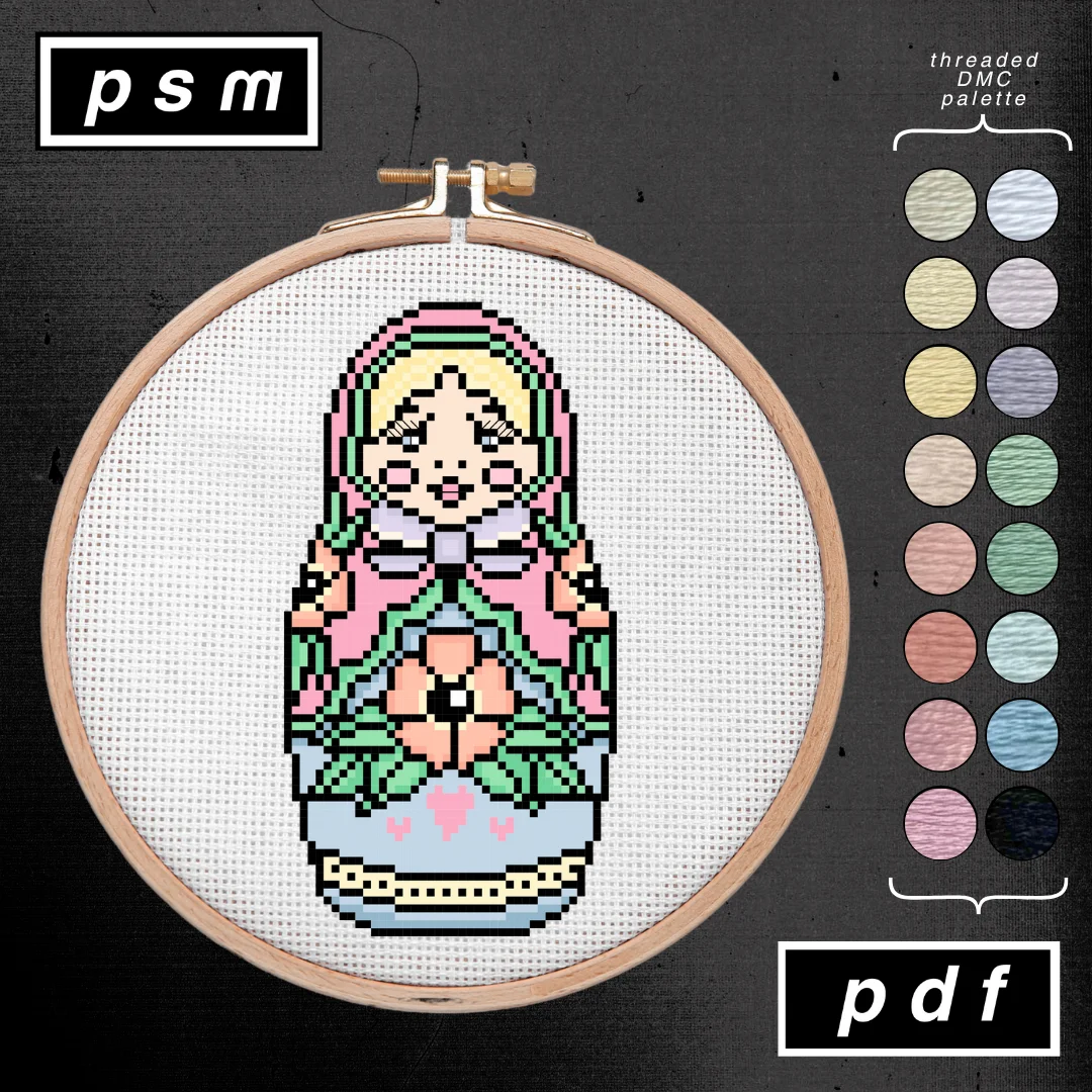 Pastel Matryoshka Doll Pattern product image (1)