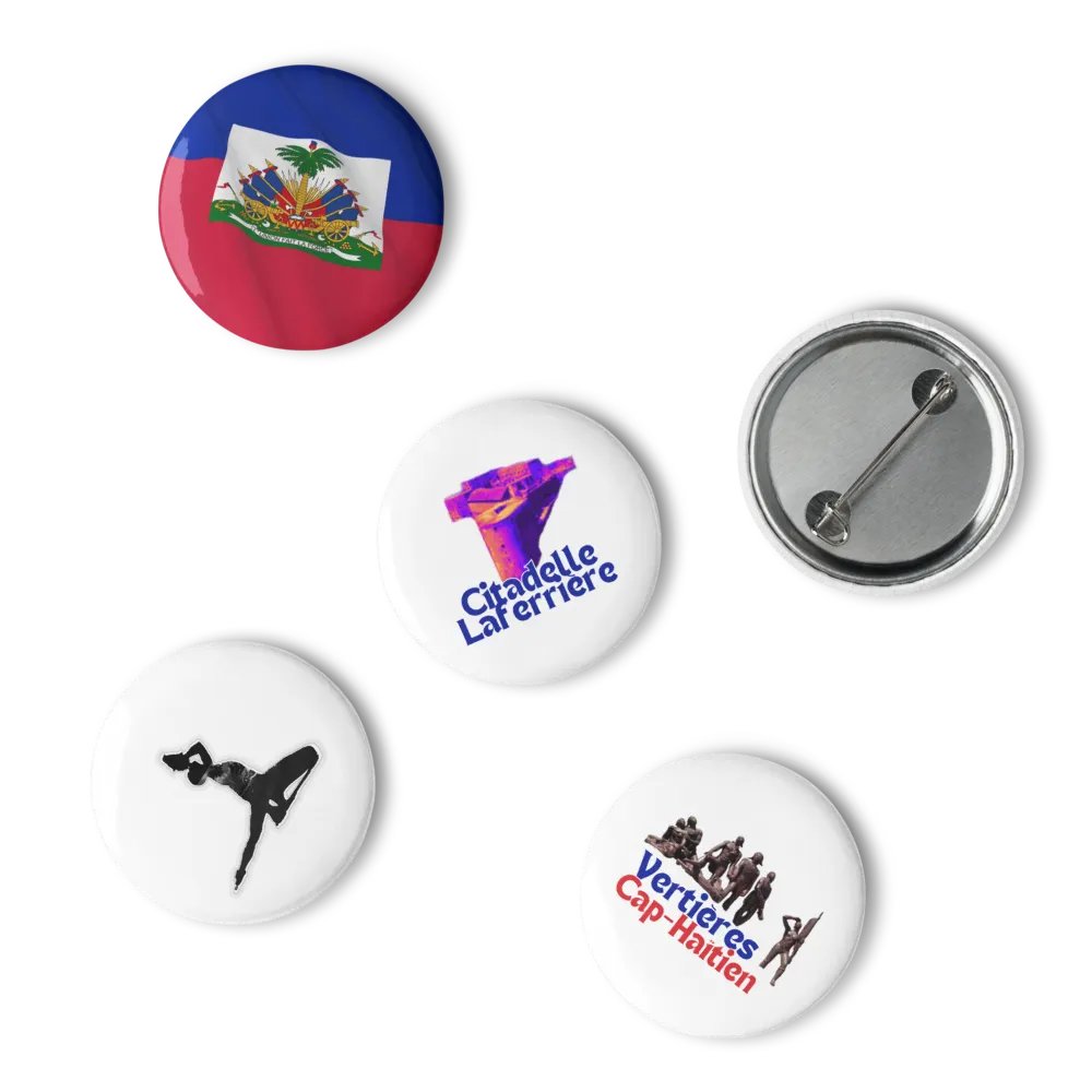 Haiti Emblems Pin Buttons Set product image (10)