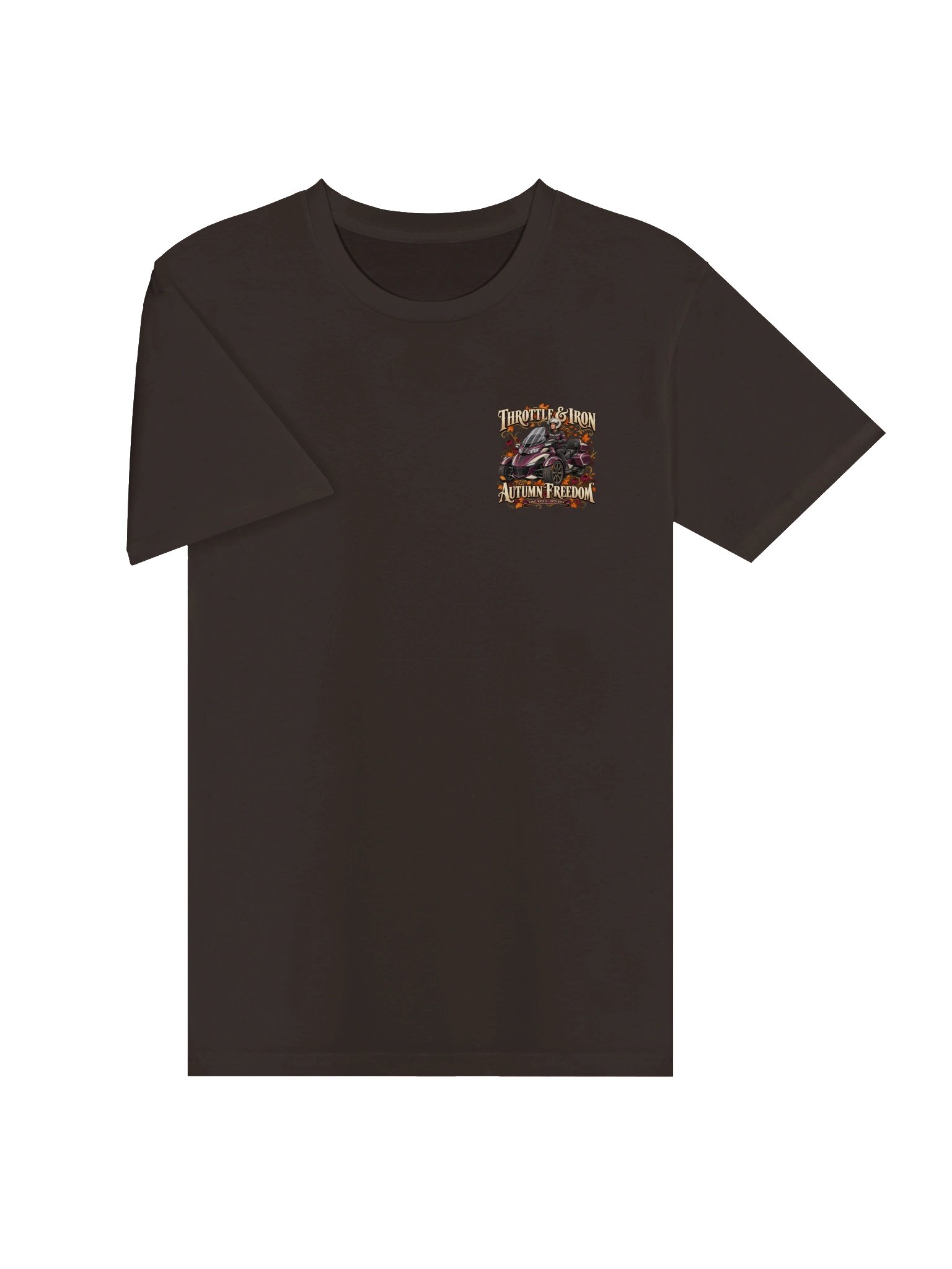 Throttle & Iron Autumn Freedom Three-Wheel T-Shirt product image (3)
