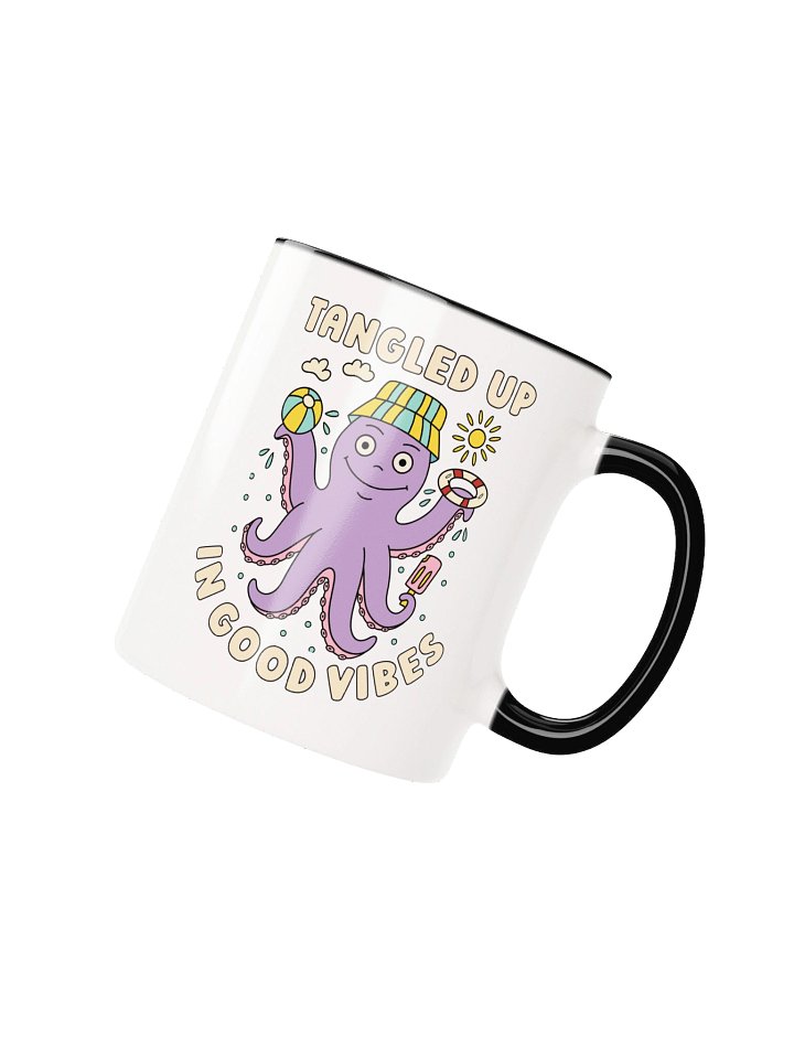 Tangled Up In Good Vibes Cute Silly Funny Octopus Mug product image (1)