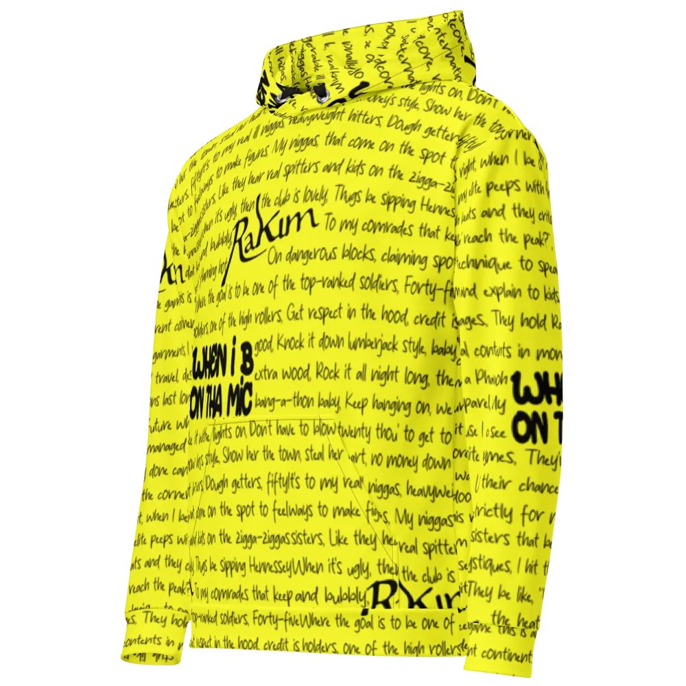 When I B On Tha Mic - Rakim - YELLOW - Unisex Hoodie product image (1)