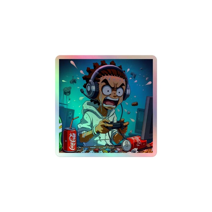 Intense Gamer Holographic Sticker Sheet product image (1)