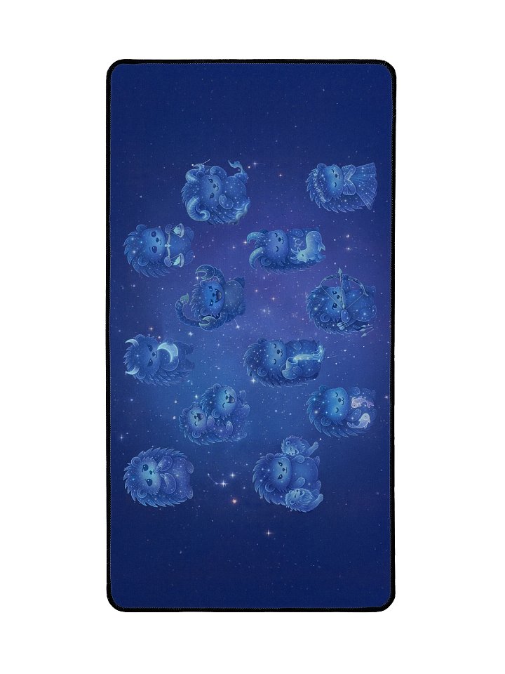 Zodiac hedgie desk mat (15.5" x 31.5" // 39cm x 80cm) product image (2)