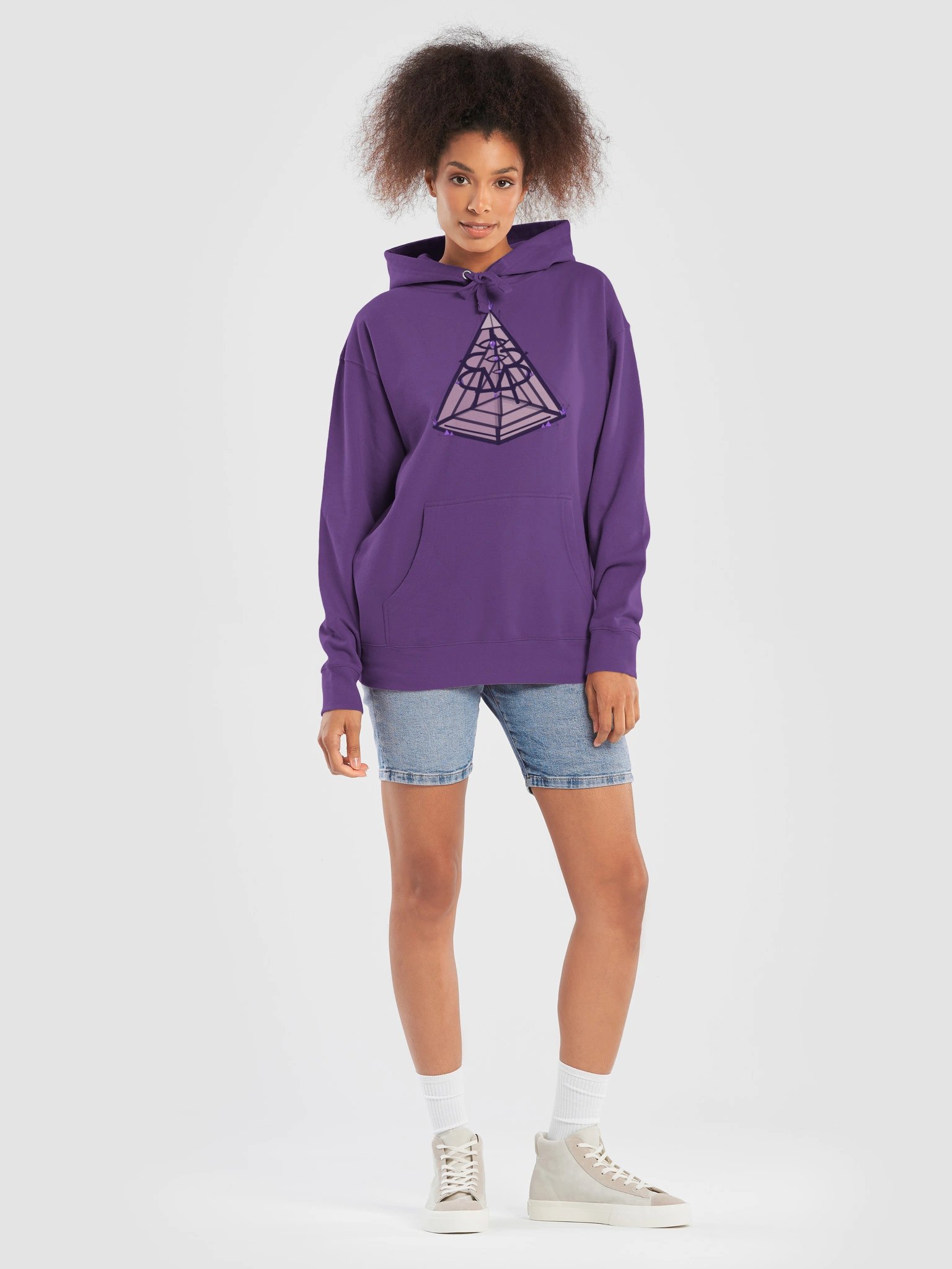 AMP-33 9D Pyramid Hoodie — Purple product image (7)