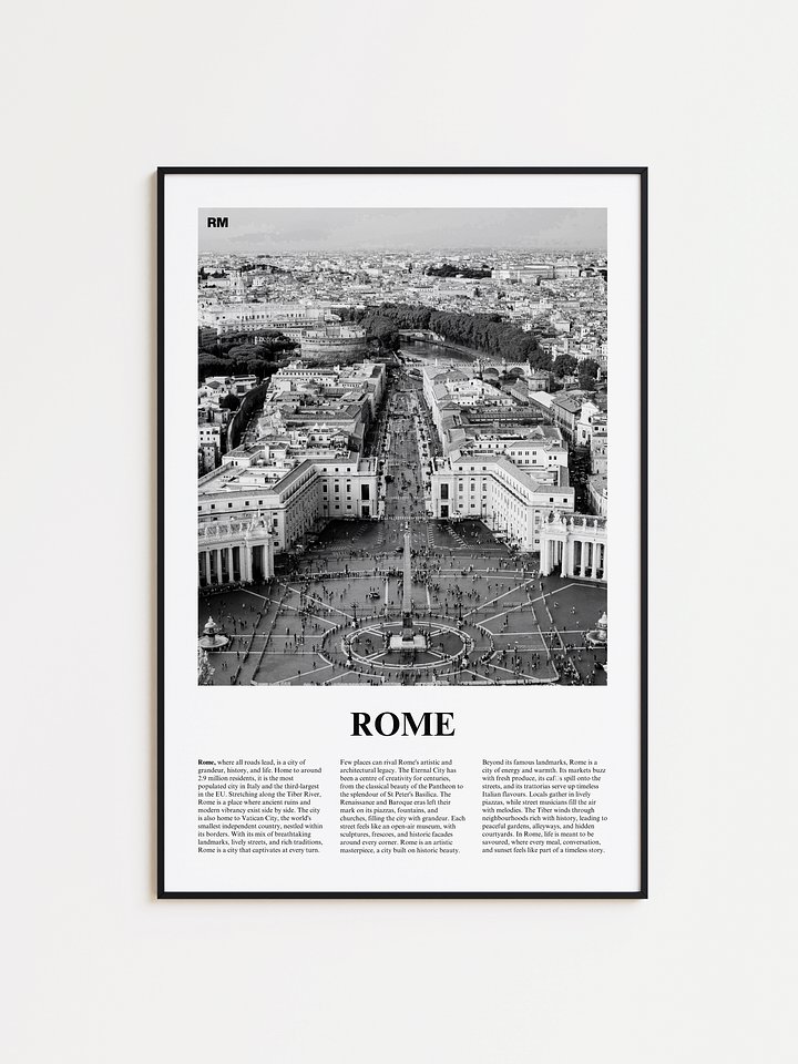 Rome 03 Newspaper Poster | Framed product image (1)