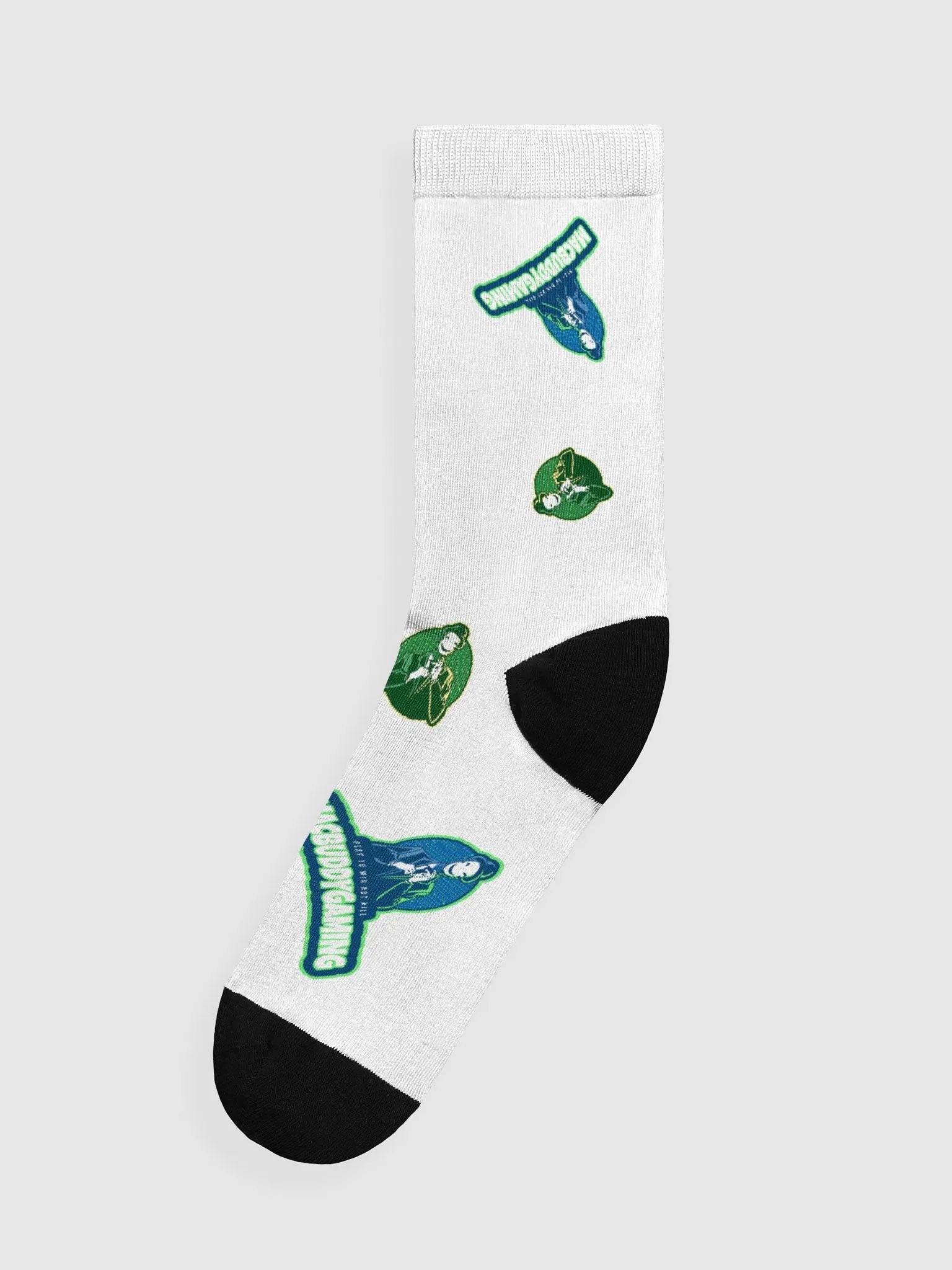 macbuddygaming mix-up logo crew socks product image (2)