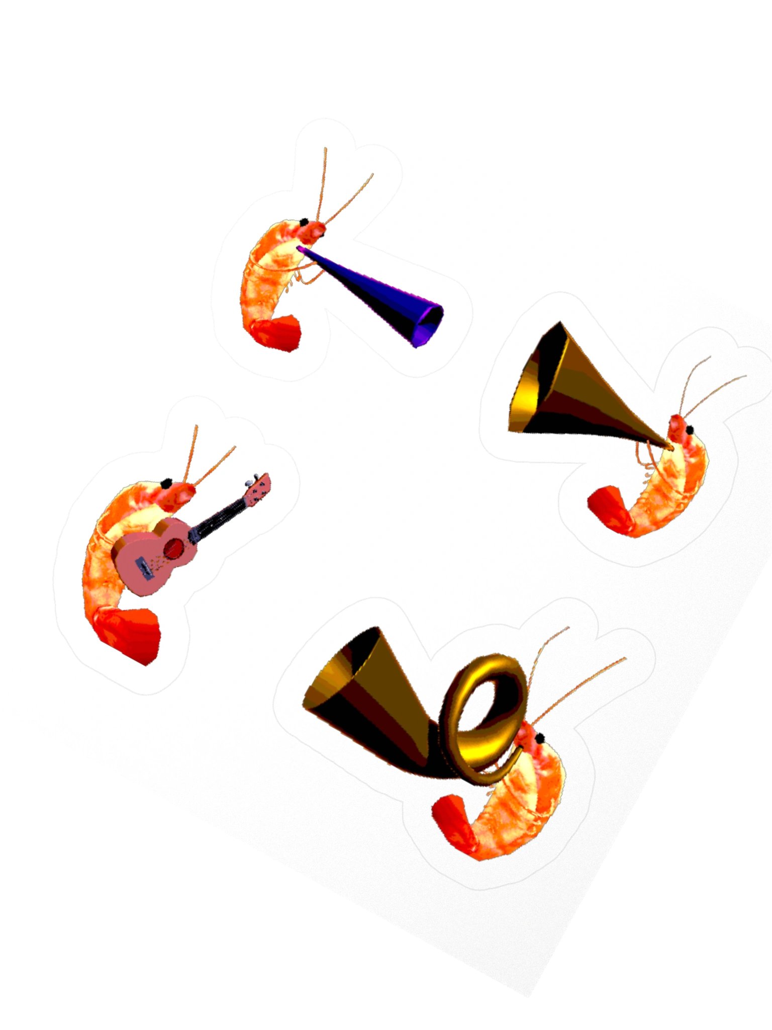 Shrimp Quartet Sticker Pack product image (1)