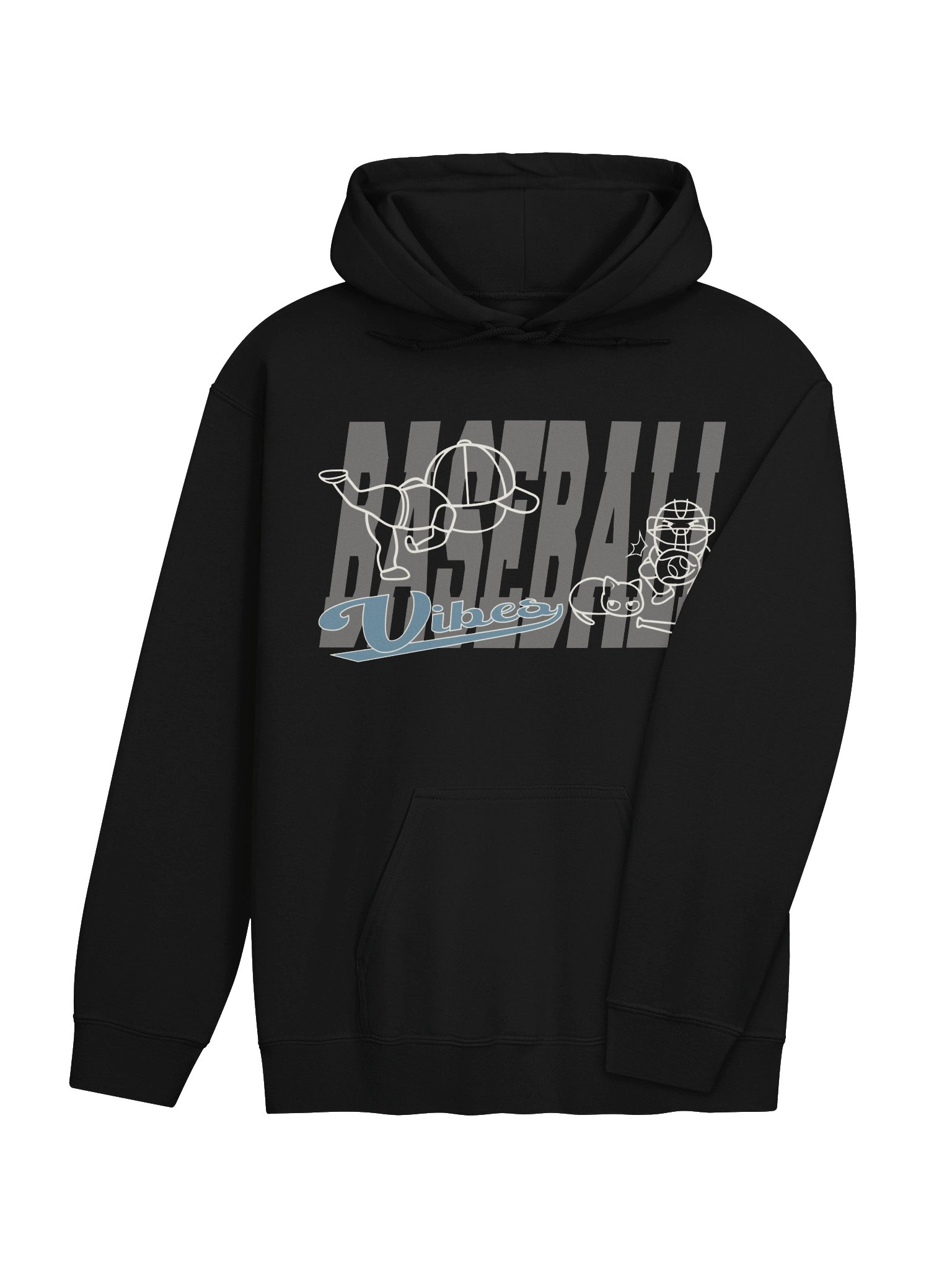 Baseball Cat (Baseball Vibes) - Unisex Adult Hoodie product image (3)