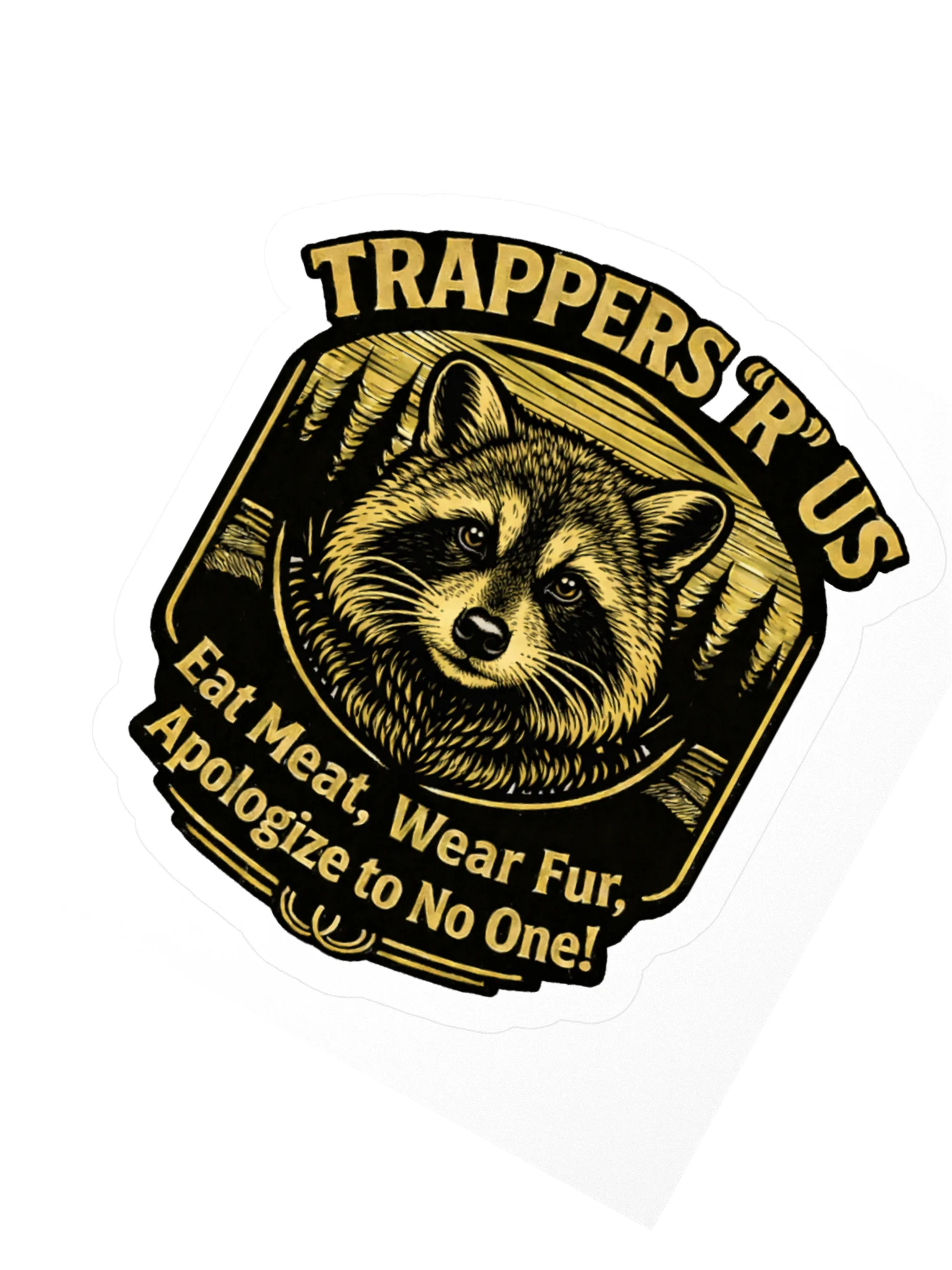 Sticker - Eat meat Raccoon product image (4)