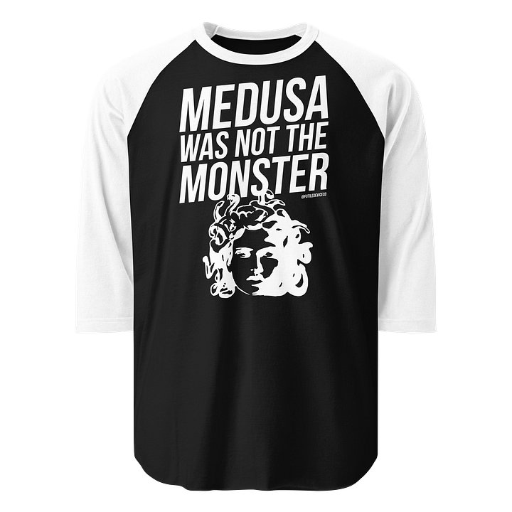 FUTILE DEVICE: MEDUSA WAS NOT THE MONSTER (BASEBALL TEE) product image (1)