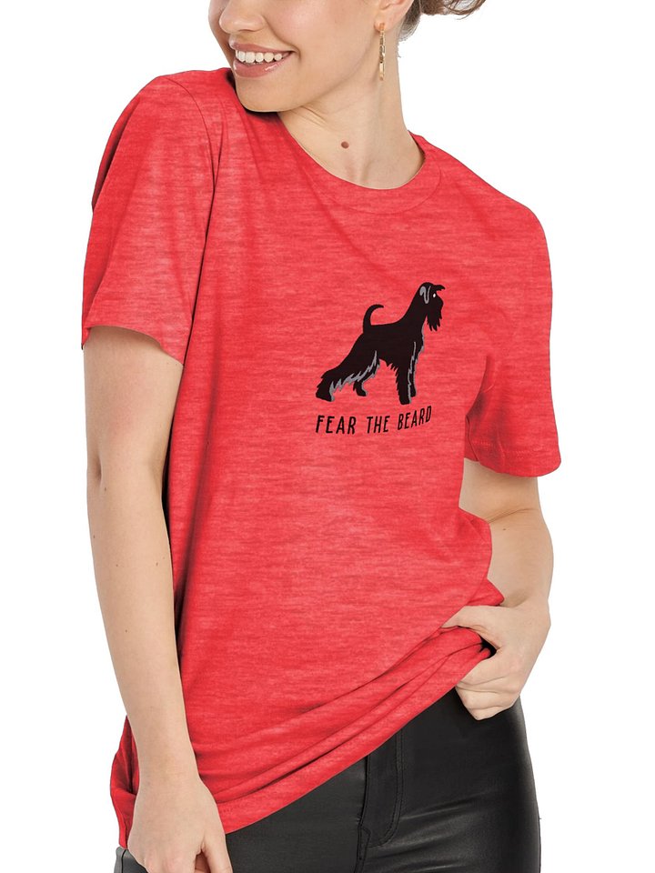 Fear the Beard T-Shirt(Embroidered) of a Miniature Schnauzer(Black) product image (2)