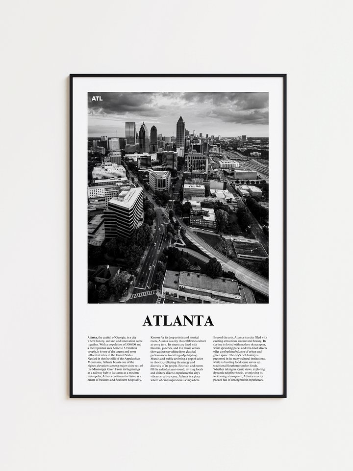 Atlanta 02 Newspaper Poster | Framed product image (1)