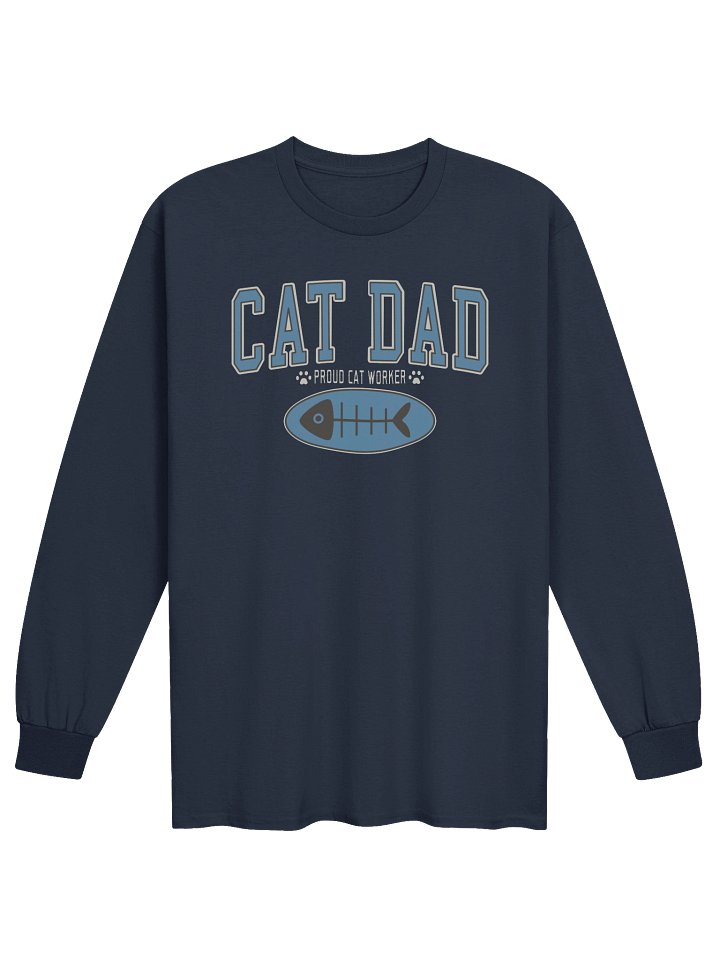 Cat Dad (Proud Cat Worker) 2 - Unisex Adult Long Sleeve T-shirt product image (13)