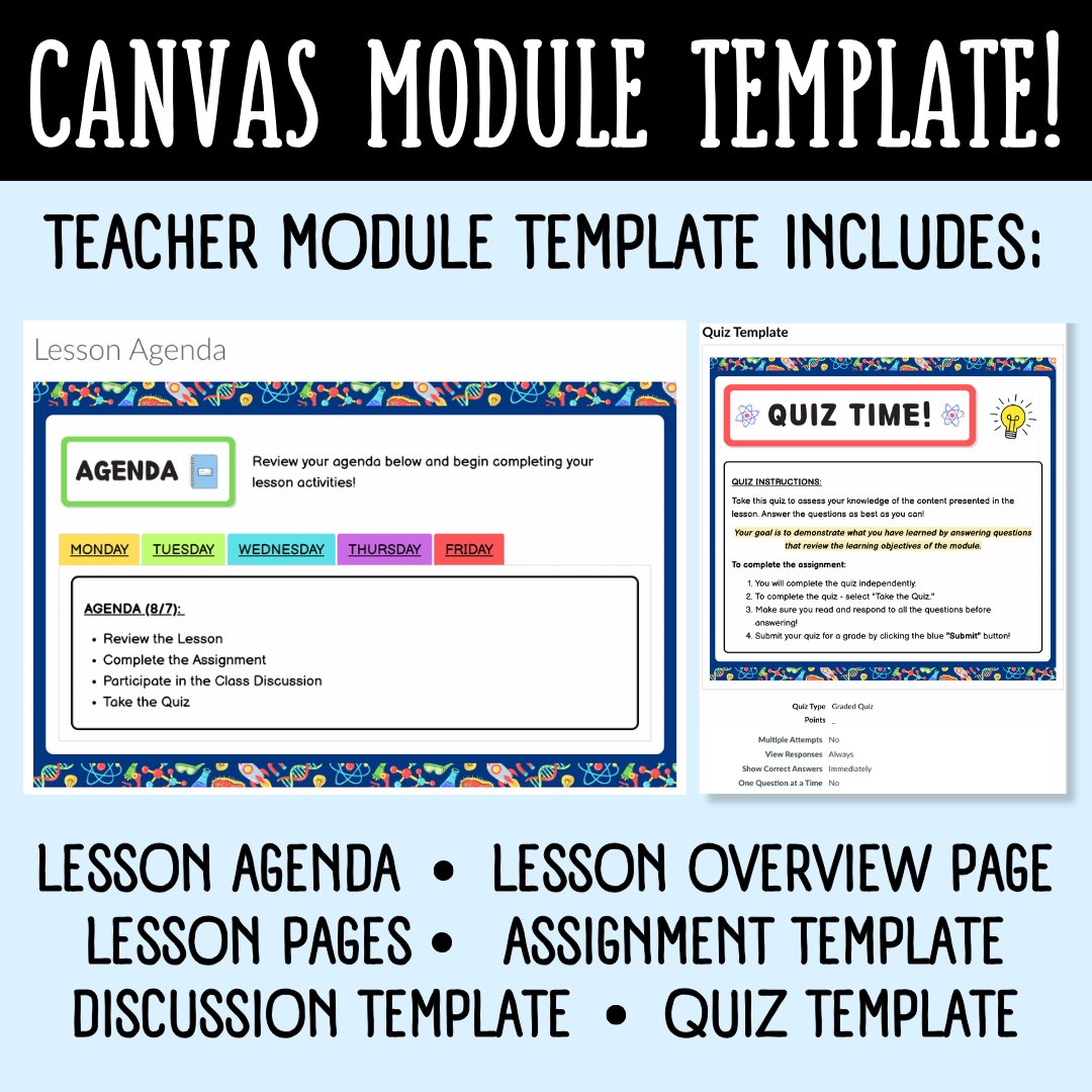 Canvas LMS Template - COURSE BUNDLE - Science Theme - 100% Customizable product image (5)