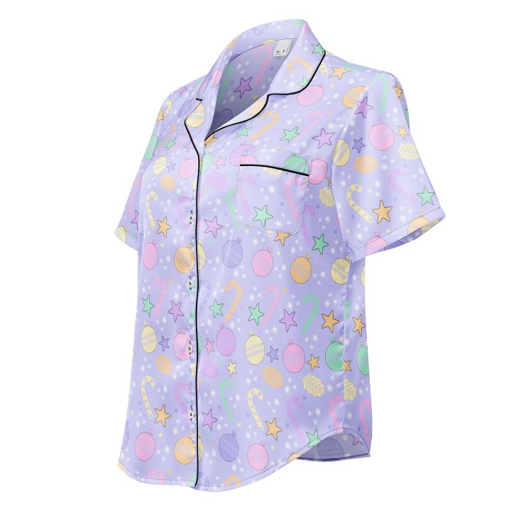 Pastel Christmas Silky Pajama Top product image (1)
