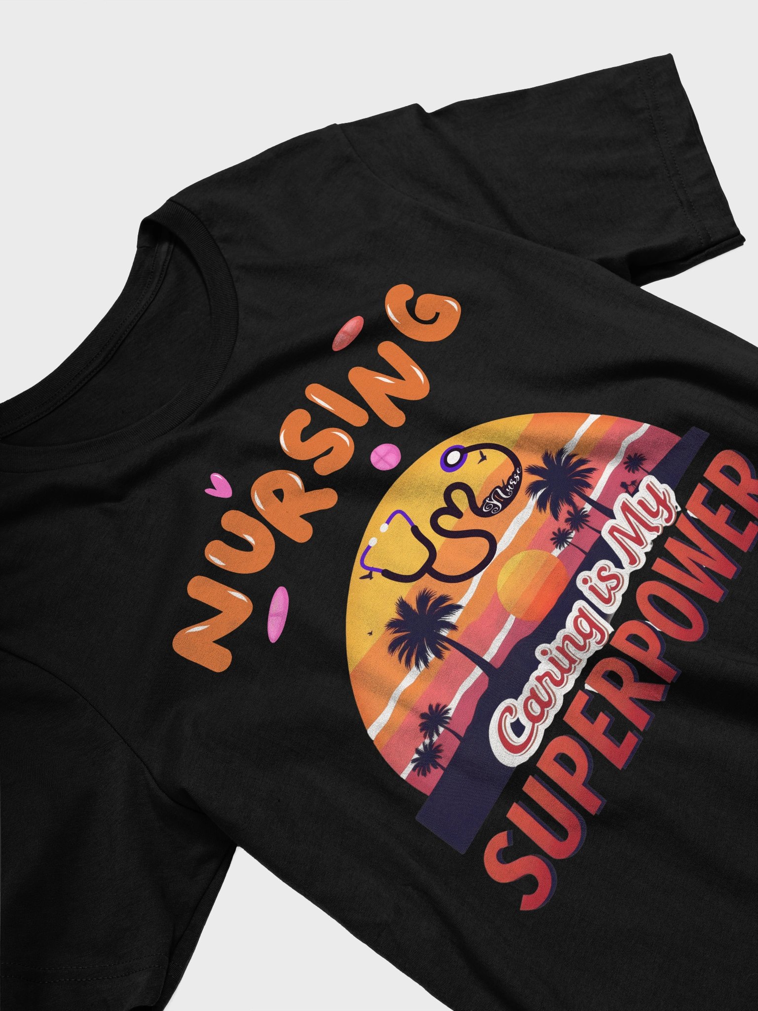 Caring is My Superpower Sunset T-Shirt product image (16)