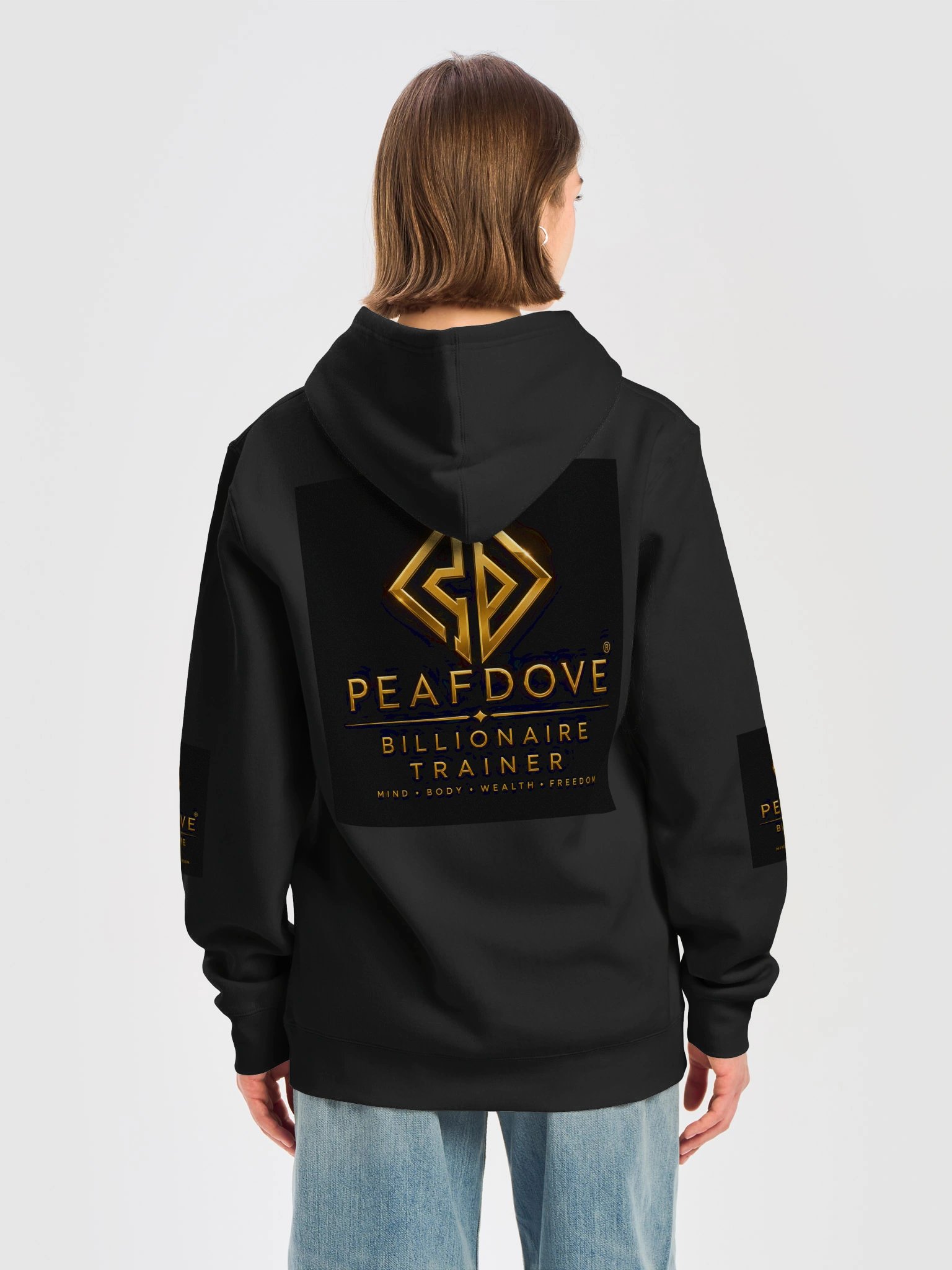 PEAFDOVE® BILLIONAIRE TRAINER HOODIE — FRONT AND BACK SIGNAL product image (3)