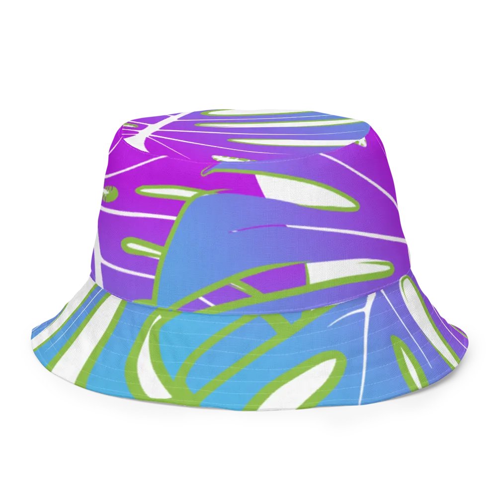 Neon Monstera Madness Reversible Bucket Hat product image (1)