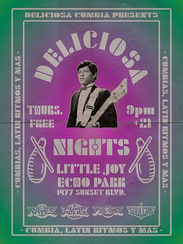 Deliciosa Nights - Thursdays - All Summer!
 @LittleJoyLA (Echo Park)

| +21 | Free | 9pm - Close | Gratis | 
Little Joy: 1477...