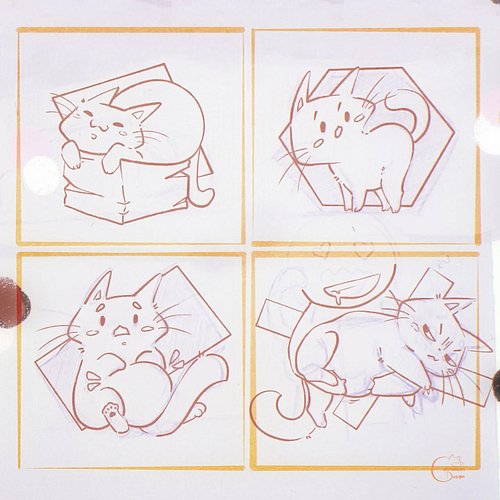 The second batch of cat doodles is complete — that's 8 adorable kitties ready for the coloring stage!

The last sketch will b...
