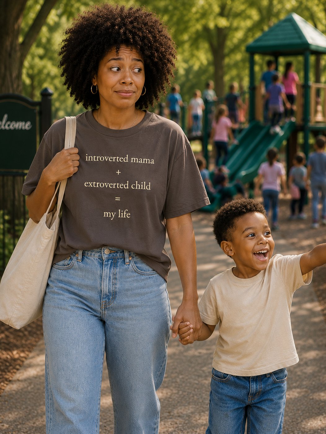 Introverted Mama Equation Tee (Pepper) product image (2)