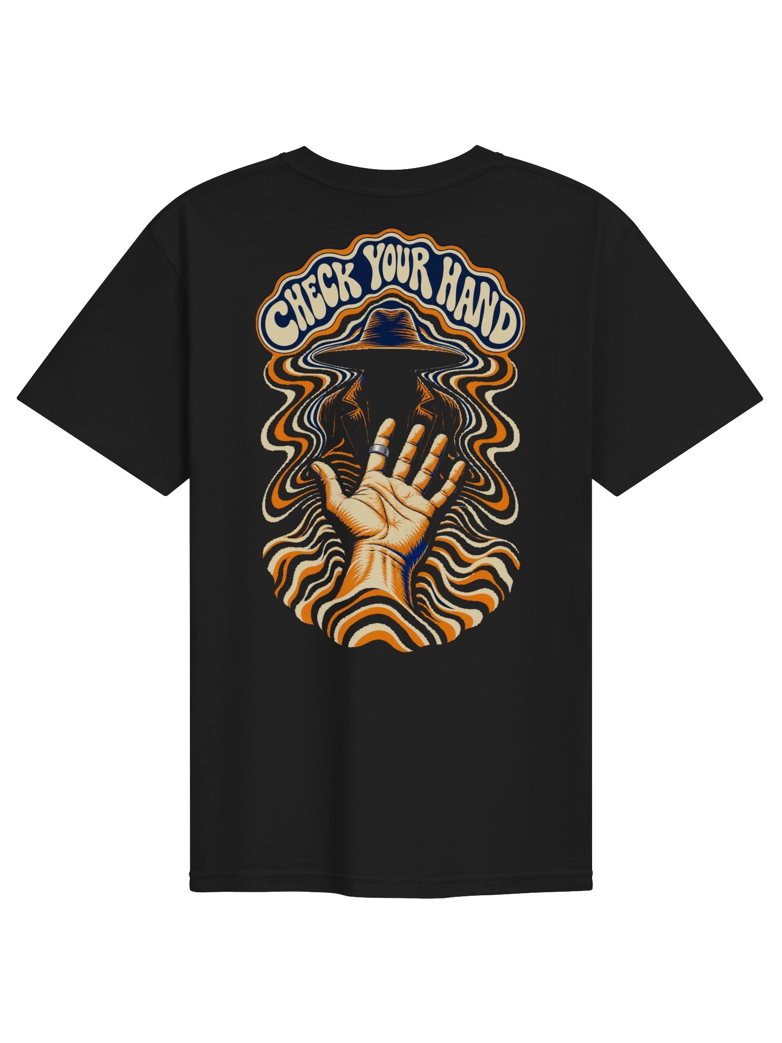 Check Your Hand — Hat Man Psychedelic Horror T-Shirt product image (4)