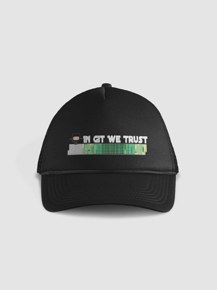 Git Commit Heatmap – In Git we trust Trucker Cap product image (1)