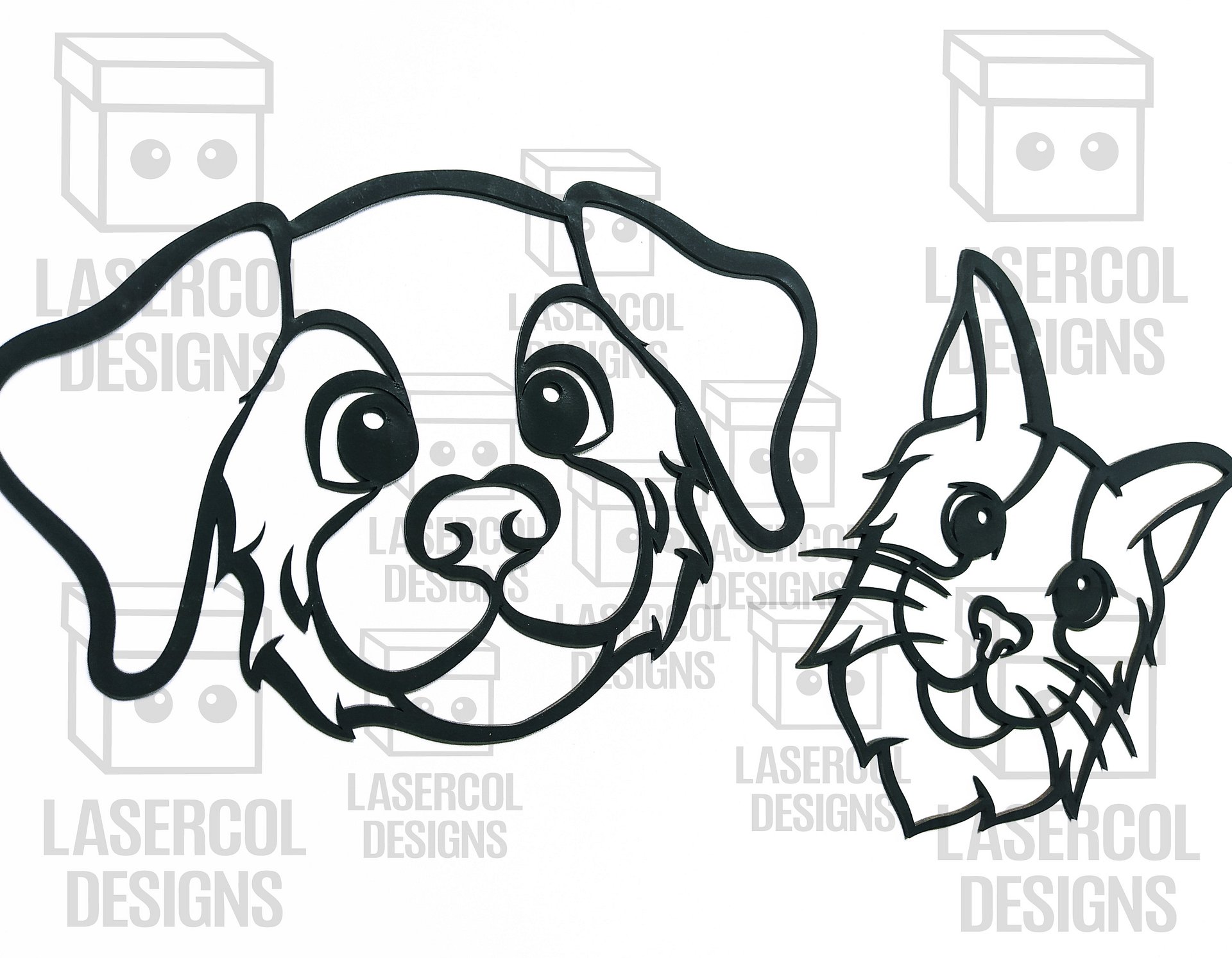 Cute Animals Wall Art Bundle - Laser Cut Files product image (7)