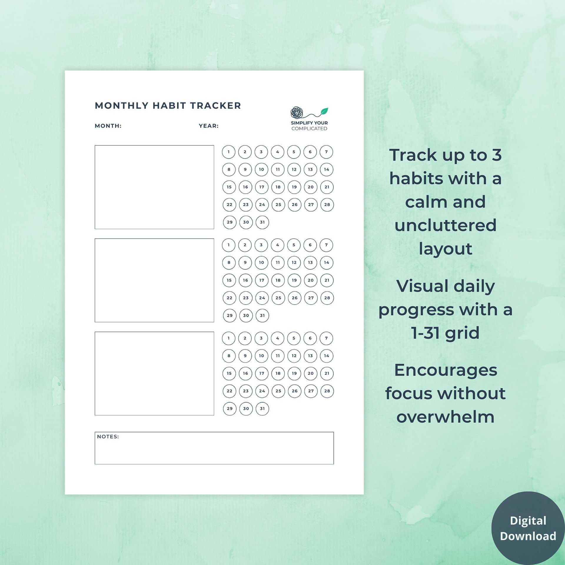 Weekly & Monthly Habit Set product image (3)