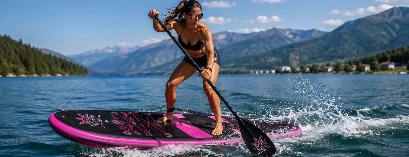 MMD 7 ft Rose Pink Moon Sunflower Inflatable Stand Up Paddle Board (SUP) product image (3)