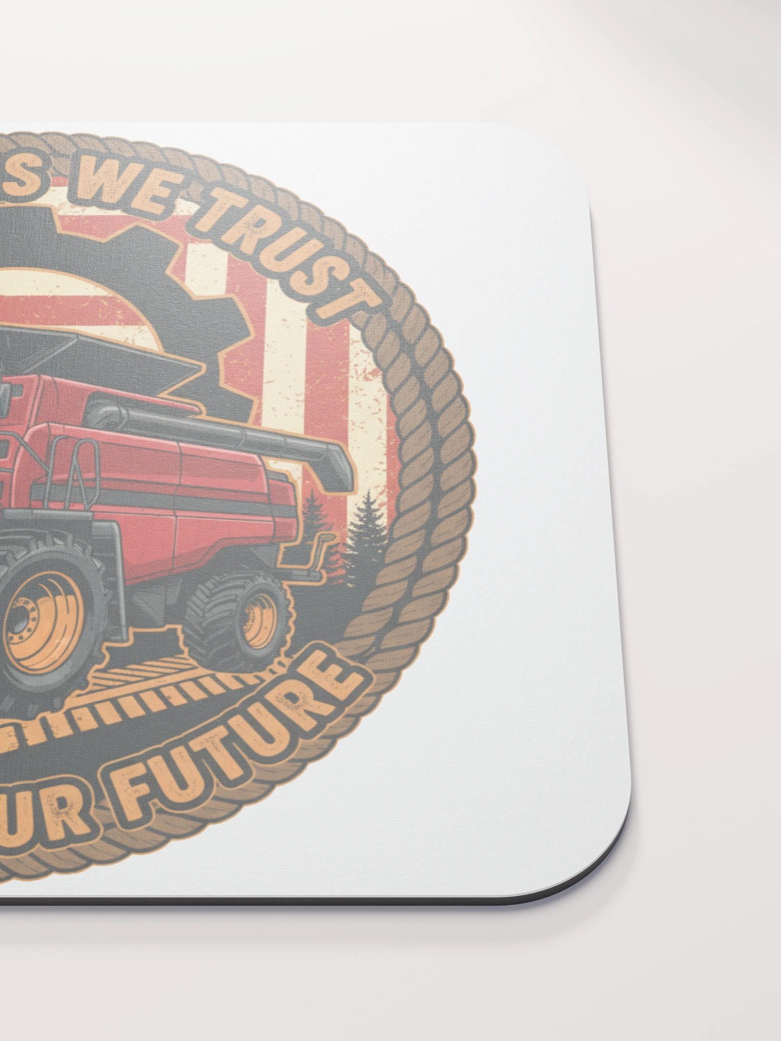 In Farmers We Trust Harvester Emblem Mouse Pad product image (5)