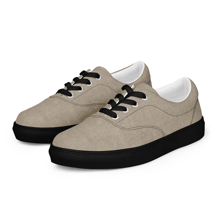 "Taupe" Men’s Lace-Up Canvas Shoes product image (2)