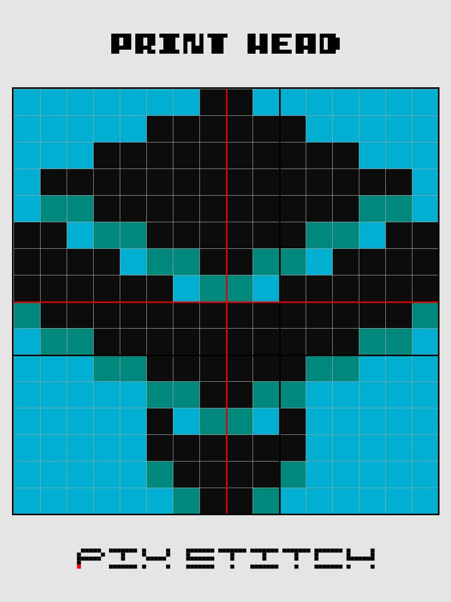 Print Head Pixel Art product image (2)